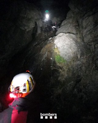 Rescat en un barranc de la Vall de Boí (Foto: Bombers de la Generalitat)
