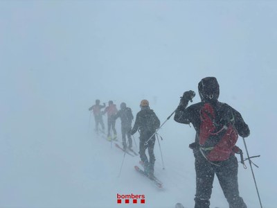 Operatiu de rescat de tres visitants a la Vall de Boí, aquest diumenge (Fotos: Bombers Generalitat)