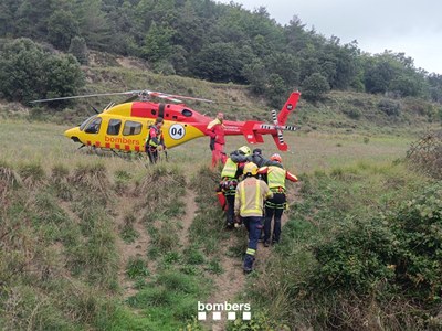 Rescat d'un boletaire a Gavarra (Foto: Bombers Generalitat)