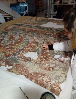 Restauració de les pintures de Sant Andreu de Baltarga (Foto: Bisbat d'Urgell)
