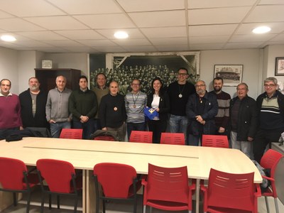 Reunió de la Germandat de Sant Sebastià amb la directora general de Cultura Popular, Àngels Blasco