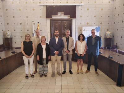 Rebuda del conseller d'Educació a l'Ajuntament de la Seu 