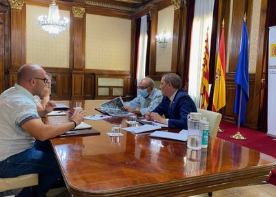 Reunió entre José Crespín i Marc Baró per preparar el projecte de la variant de la Pobla de Segur