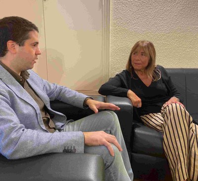 Reunió de l'alcalde de la Seu, Joan Barrera, amb la ministra de Presidència d'Andorra, Conxita Marsol