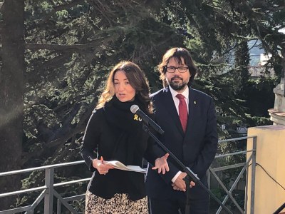 Marta Subirà i Ricard Font, en una roda de premsa (Foto: FGC / arxiu)