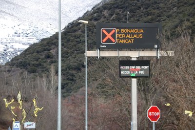 Risc d'allaus al port de la Bonaigua (Foto: ACN)