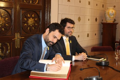 Roger Torrent, a l'Ajuntament de la Seu d'Urgell