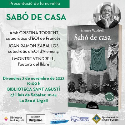 Presentació a la Seu d'Urgell de la novel·la 'Sabó de casa', de Rosa Vendrell