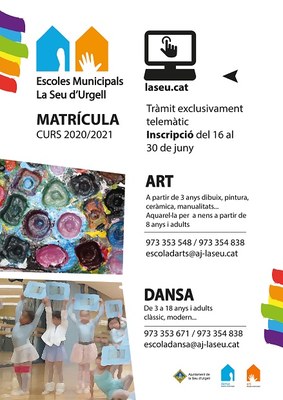 Matrícula per a les Escoles Municipals d’Art i de Dansa de la Seu d'Urgell