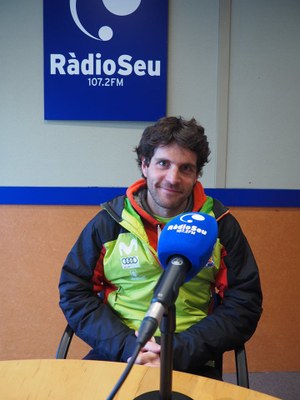 Sadurní Betriu, en una entrevista als estudis de RàdioSeu