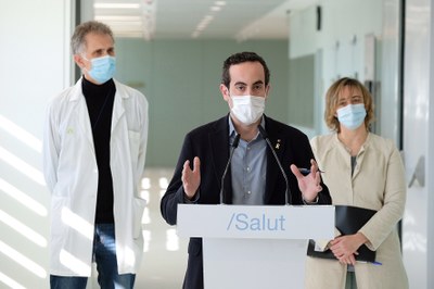 El secretari general de Salut, Marc Ramentol, en una visita al nou espai hospitalari polivalent a Can Ruti (Foto: Departament de Salut)