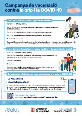 Infografia de la vacunació contra la grip i la COVID-19
