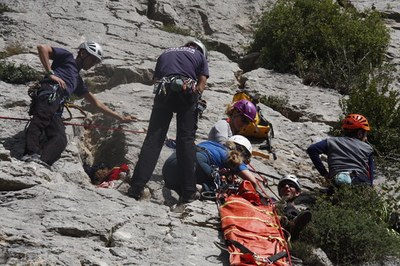 Formació per a rescats de muntanya (Foto: ACN)