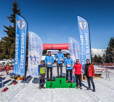 Podi masculí de la cursa de 10 km de la Puigcerdà Fons 2018 (Foto: Emili Giménez)