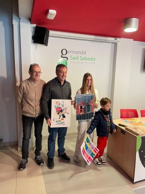 Guanyadors del 4t Concurs de Cartells la Germandat de Sant Sebastià (Foto: Germandat de Sant Sebastià)