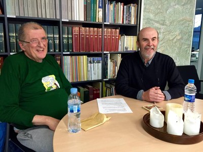 Lluís Mera, l'any 2015, en una entrevista amb Joan Obiols (Foto: arxiu RàdioSeu)
