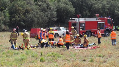 Simulacre d'accident aeri greu a l'Aeroport Andorra-la Seu