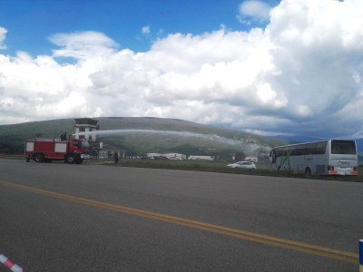 Simulacre d'accident a l'Aeroport Andorra-la Seu (Foto: Aeroports de la Generalitat)