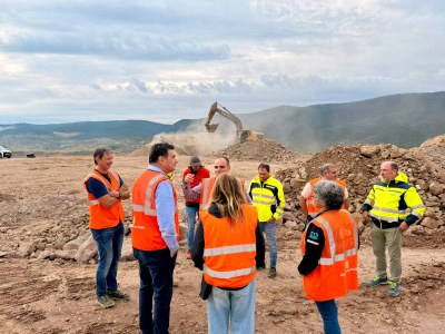 Inici de les obres de millora de la carretera LV-5134 entre Taús i els Castells, a Noves de Segre (Foto: Diputació de Lleida)