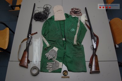 Material intervingut als pressumptes assaltants d'una granja a Organyà