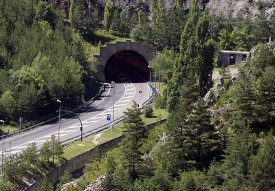 La boca nord del túnel del Cadí, des d'Urús (Foto: Túnels Barcelona-Cadí)