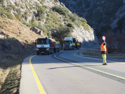 Treballs previs a la perforació del túnel de Tresponts