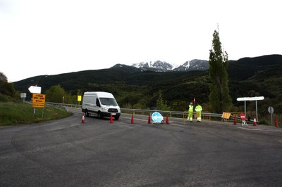 Obres a l'accés a la Molina per la GIV-4082 (Foto: ACN)