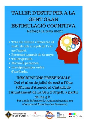 Taller d’estimulació cognitiva per a gent gran