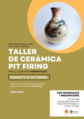 Taller de ceràmica 'pit firing' a l'Espai Municipal d'Art de la Seu d'Urgell