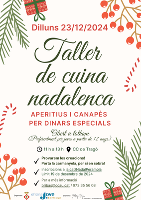 Taller de cuina de Nadal a Peramola