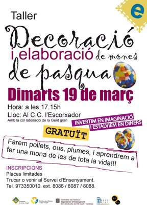 Taller de mones de Pasqua 03.2013 Cartell