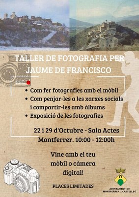 Taller de fotografia a Montferrer amb Jaume de Francisco