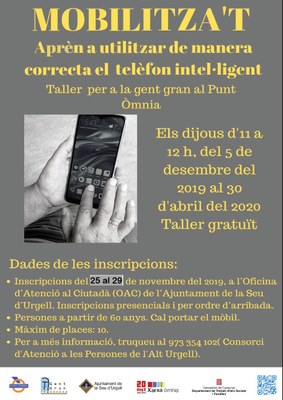 Taller per a aprendre a utilitzar els telèfons mòbils