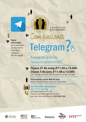 Taller gratuït sobre el funcionament de Telegram