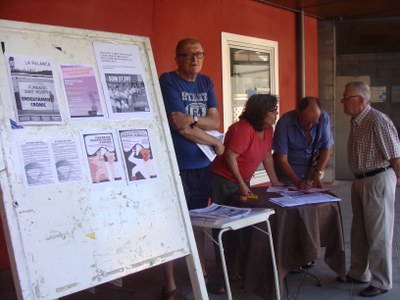 Grup de defensa de la Sanitat Pública de la Seu - Taula informativa
