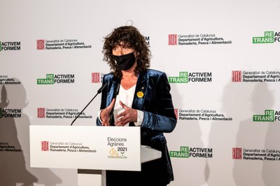 Teresa Jordà, en una roda de premsa amb motiu de les Eleccions Agràries (Gencat / arxiu)