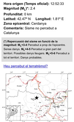 Terratrèmol a la Cerdanya, 29.03.2020 (ICGC)