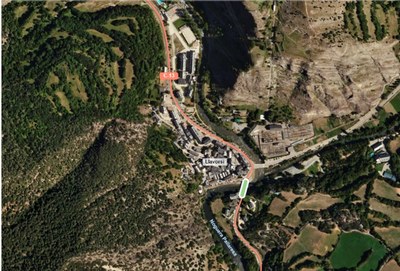 Projecte d'eixamplament del pont d'entrada a Llavorsí, a la C-13 (Dep. Territori)