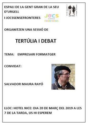 Tertúlia i debat amb Salvador Maura, a l'Hotel Nice
