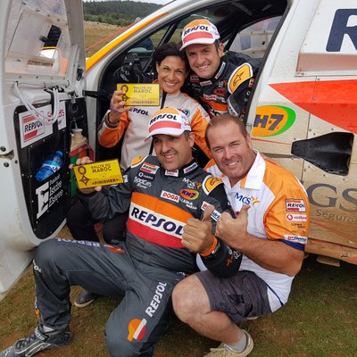 Isidre Esteve amb el seu equip, 9è al Rally del Marroc (Foto: Fundació Isidre Esteve)