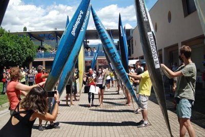 Rebuda del Cadí Canoë-Kayak a Núria Vilarrubla i Mònica Doria per la participació als Jocs Olímpics de Tòquio (Foto: Cadí CK)