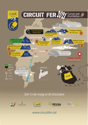 Mapa de curses del Cadí Circuit Fer 2021