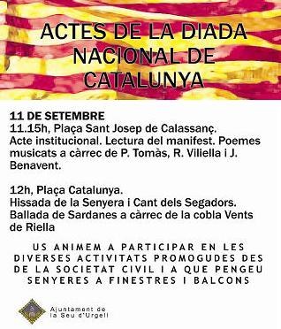 Diada 2012 - Cartell actes 11 setembre