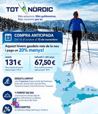 A la venda el forfet de temporada de Tot Nòrdic amb preu reduït