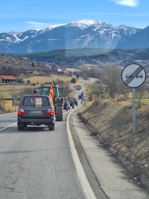 Marxa lenta convocada aquest dilluns a Bellver de Cerdanya (Foto: UP)