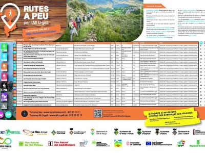 Programa de Rutes a peu per l'Alt Urgell 2023 