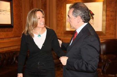 Trinidad Jiménez, amb Jaume Bartumeu