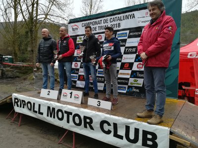 Oriol Pi, al podi del Trial de Ripoll