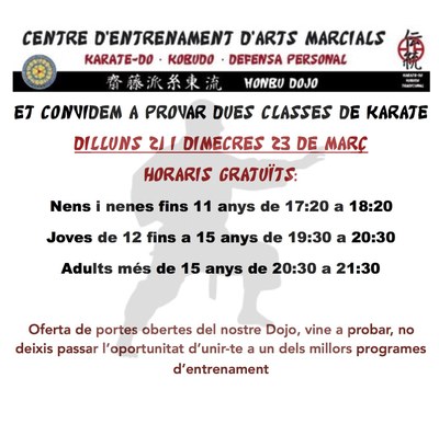 Portes Obertes del Karate Kobudo Pirineus