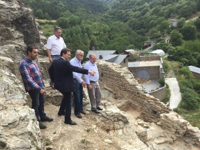 Visita de Reñé al Castell de Castellbò (Foto: Diputació de Lleida)